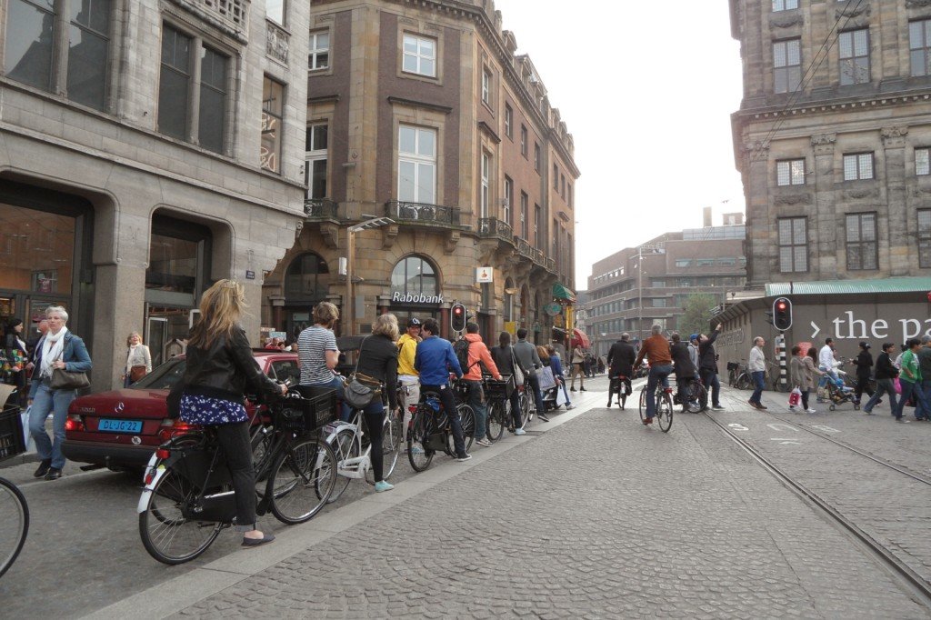 Bicicliști în Amsterdam